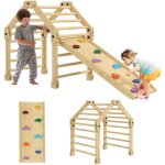 Aiyaplay - ensemble d'escalade en bois 3 en 1 - �chelle, toboggan, rampe - panneaux bois pin