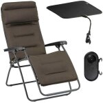 Ensemble fauteuil relax jardin - chaise longue matelass avec ombrelle et porte - gobelet - rsx clip ...