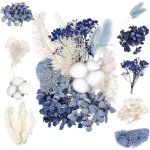 Ensembles fleurs s�ch�es naturelles + feuilles press�es, pour artisanat d?art, bricolage floral