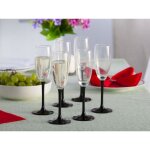Ensemble de fltes  champagne onyx, 6 pices.