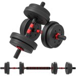 Homcom - ensemble d'haltères courtes total 15 kg - barres incluses - entraînement musculaire & haltérophilie ... Homcom - ensemble d'haltères courtes total 15 kg - barres incluses - entraînement musculaire & haltérophilie ...