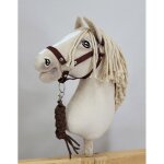 Ensemble hobby horse : licol a3 + laisse en corde - marron