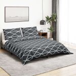 Ensemble de housse de couette gris 200x220 cm coton, gris, 136057