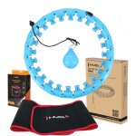 Ensemble hula hoop hhw01 bleu avec poids hms + support de taille br163 rouge