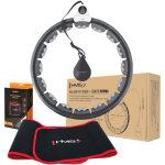 Ensemble hula hoop hhw06 noir avec une balle de gravit et un compteur hms + support de taille br163 ...