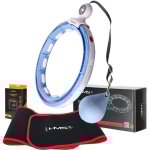 Ensemble hula hoop magn�tique bleu hhm15 avec poids + compteur hms + support de taille br163 rouge