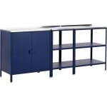 Ensemble ilots de cuisine et armoires 3 pi�ces en acier inoxydable pour l'ext�rieur meuble de rangement ...
