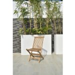 Ensemble de balcon teck - 2 chaises et table pliante octogonale Ensemble de balcon teck - 2 chaises et table pliante octogonale