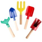 Ensemble de jardinage pour enfants 5 pices, kit d'outils de plantation de jardin, jouets de plage en ...