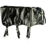 Ensemble de lingerie femme porte - jarretelles en latex