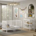 Vipack - ensemble lit bb 70x140 + table  langer blanc - kalsta