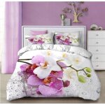 Ensemble de literie housse de couette 220x240cm orchid�e papillon microfibre confortable ensemble de ...