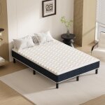 Ensemble matelas 120 x 190 cm dewinner , sommier matelas � mousse ensach�s et robuste cadre de lit en ...