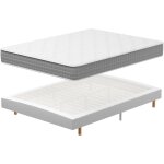 Ensemble matelas et sommier 160x200 dewinner, sommier tapissier 160x200 cm et matelas ressorts ensach�s ...