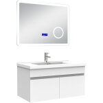 Acezanble - ensemble meuble 80 cm, lavabo céramique simple + miroir salle de bain bluetooth avec 3 couleurs ... Acezanble - ensemble meuble 80 cm, lavabo céramique simple + miroir salle de bain bluetooth avec 3 couleurs ...