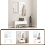 Ensemble de meubles de couloir blanc bois d'ingénierie - banc entrée - meuble d'entrée - ensemble meubles ... Ensemble de meubles de couloir blanc bois d'ingénierie - banc entrée - meuble d'entrée - ensemble meubles ...
