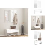 Ensemble de meubles de couloir blanc bois d'ingénierie - banc entrée - meuble d'entrée - ensemble meubles ... Ensemble de meubles de couloir blanc bois d'ingénierie - banc entrée - meuble d'entrée - ensemble meubles ...