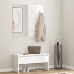 Ensemble de meubles de couloir blanc brillant bois d'ingénierie - banc entrée - meuble d'entrée - ensemble ... Ensemble de meubles de couloir blanc brillant bois d'ingénierie - banc entrée - meuble d'entrée - ensemble ...