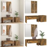 Ensemble de meubles de couloir chêne fumé bois d'ingénierie - banc entrée - meuble hall - mobilier entrée ... Ensemble de meubles de couloir chêne fumé bois d'ingénierie - banc entrée - meuble hall - mobilier entrée ...