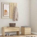 Ensemble de meubles de couloir chêne sonoma bois d'ingénierie - meuble d'entrée - banc coffre - rangements ... Ensemble de meubles de couloir chêne sonoma bois d'ingénierie - meuble d'entrée - banc coffre - rangements ...