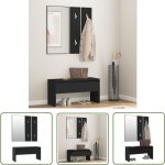 The living store - ensemble de meubles de couloir noir bois d'ingénierie - banc entrée - meuble couloir ... The living store - ensemble de meubles de couloir noir bois d'ingénierie - banc entrée - meuble couloir ...