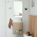 Mob - in - ensemble lave - mains avec niche et miroir tablette Mob - in - ensemble lave - mains avec niche et miroir tablette