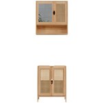 Ensemble de meubles liora, bambou, 2 pi�ces vicco