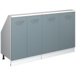 Ensembles de meuble de rangement sous pente rion, bleu - gris / chne dor, lot de 2, vicco