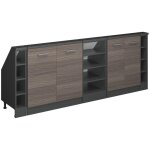 Ensembles de meuble de rangement sous pente rion, gris noble / anthracite, lot de 5, vicco