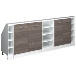 Ensembles de meuble de rangement sous pente rion, gris noble / blanc, lot de 5, vicco