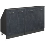 Ensembles de meuble de rangement sous pente rion, noir bton / anthracite, lot de 2, vicco