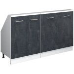 Ensembles de meuble de rangement sous pente rion, noir bton / blanc, lot de 2, vicco