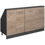 Ensembles de meuble de rangement sous pente rion, sonoma / anthracite, lot de 2, vicco