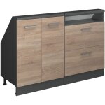 Ensembles de meuble de rangement sous pente rion, sonoma / anthracite, lot de 2, vicco