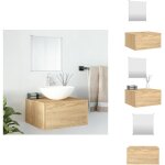 Ensemble de meubles salle de bain 2 pcs ch�ne bois d'ing�nierie - meuble salle de bain - ensemble salle ...