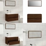 Ensemble de meubles de salle de bain 2 pcs chêne marron - meuble de salle de bain - armoire de salle ... Ensemble de meubles de salle de bain 2 pcs chêne marron - meuble de salle de bain - armoire de salle ...