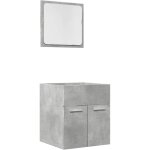 Ensemble de meubles de salle de bain 2 pcs gris béton - vidaxl Ensemble de meubles de salle de bain 2 pcs gris béton - vidaxl