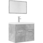 Ensemble de meubles de salle de bain 2 pcs gris b�ton vidaxl