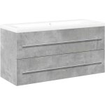 Vidaxl ensemble de meubles de salle de bain 2 pcs gris b�ton