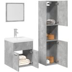 Ensemble de meubles de salle de bain 4 pcs gris b�ton vidaxl