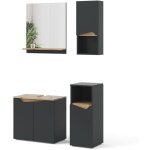Ensemble de meubles de salle de bain marelle, anthracite, 4 pices, vicco