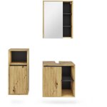 Ensemble de meubles de salle de bains viola, artisan / gris, 3 pi�ces, vicco