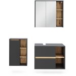 Ensemble de meubles de salle de bain viola, gris / artisan, 3 pi�ces, vicco