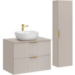 Petits - meubles - ensemble meuble simple vasque 80cm et colonne adriel cachemire Petits - meubles - ensemble meuble simple vasque 80cm et colonne adriel cachemire