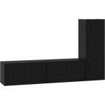 Ensemble meuble tv 3 pcs?banc tv?armoire tv ch�ne noir 60 x 30 x 30 cm cfw536631