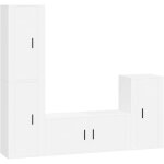 Ensemble de meubles tv 4 pcs?banc tv?armoire tv blanc bois d'ingnierie cfw552649