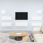 Maison chic - ensemble de meubles tv 7 pcs - banc tv - meuble tl blanc bois d'ingnierie 177419