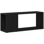 Ensemble meuble tv?banc tv moderne?meuble de rangement ch�ne noir 80 x 24 x 32 cm bois d'ing�nierie cfw42954 ...