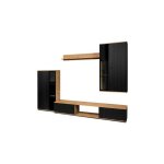 Ensemble meuble tv cali 240 cm chne et noir