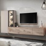 Ensemble meuble tv design  clare  240cm beige & naturel